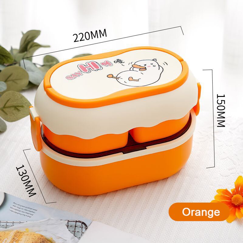 Kawaii Cartoon Lunch Box For Kids School Adults Office Portable Plastic Cute Bento Box Large Microwavable Food Container Boxes